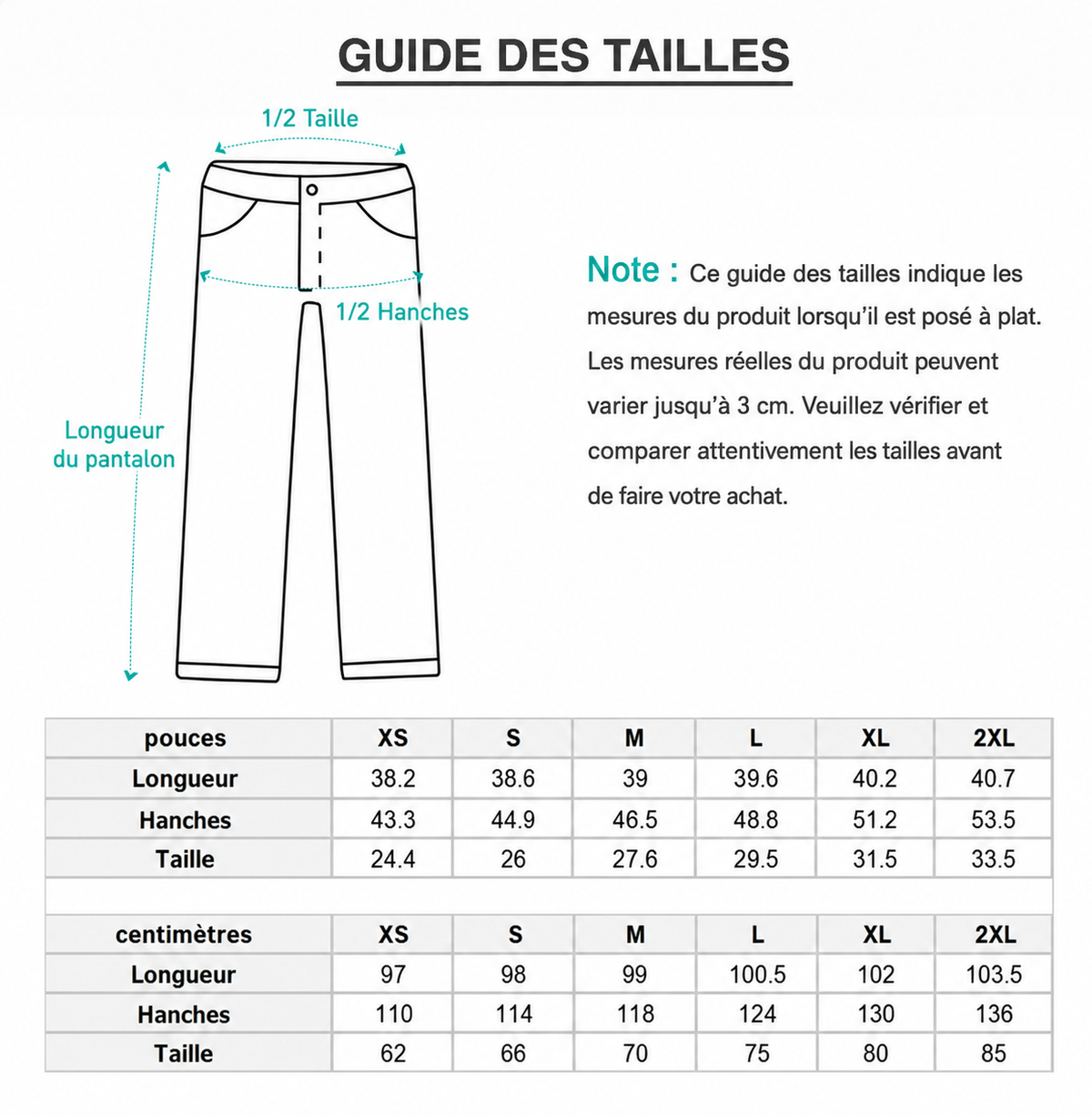 Le PANTALON DÉCONTRACTÉ à jambes droites