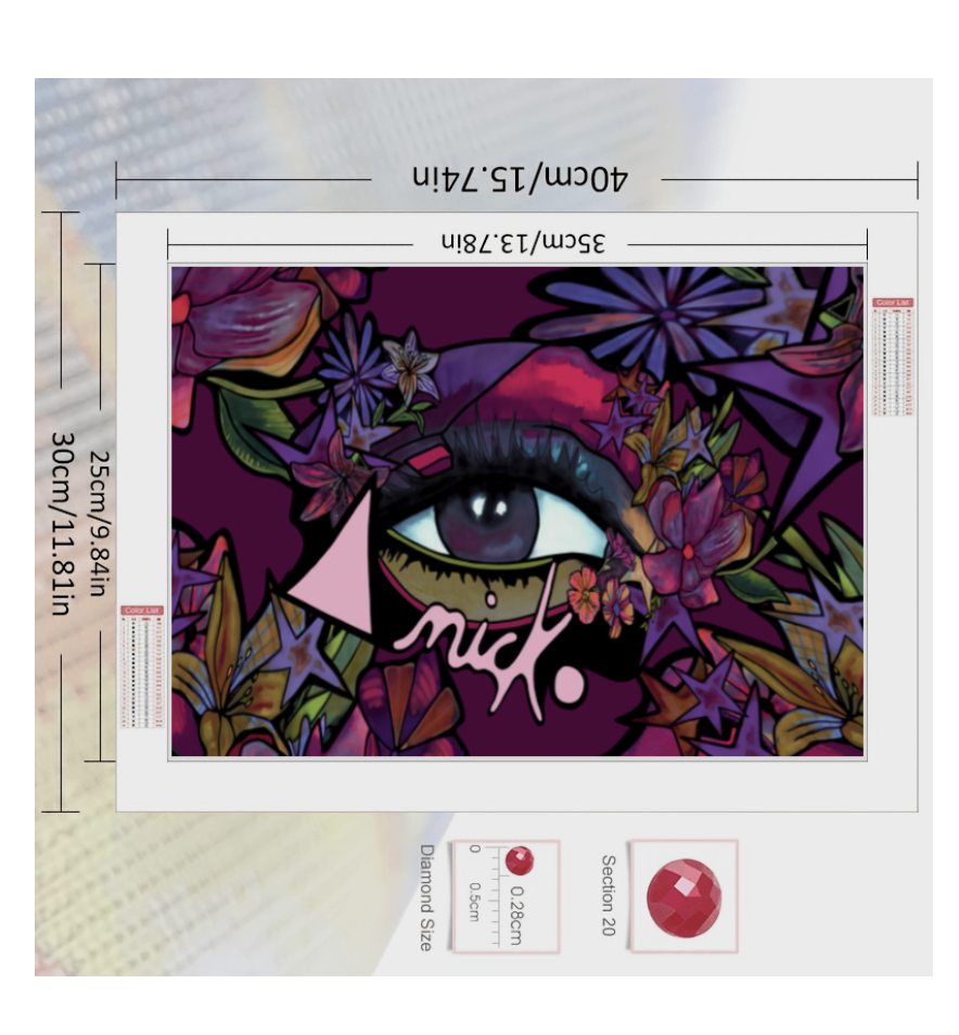 DIAMOND PAINTING - ANICKOFLOWER - 30X40cm