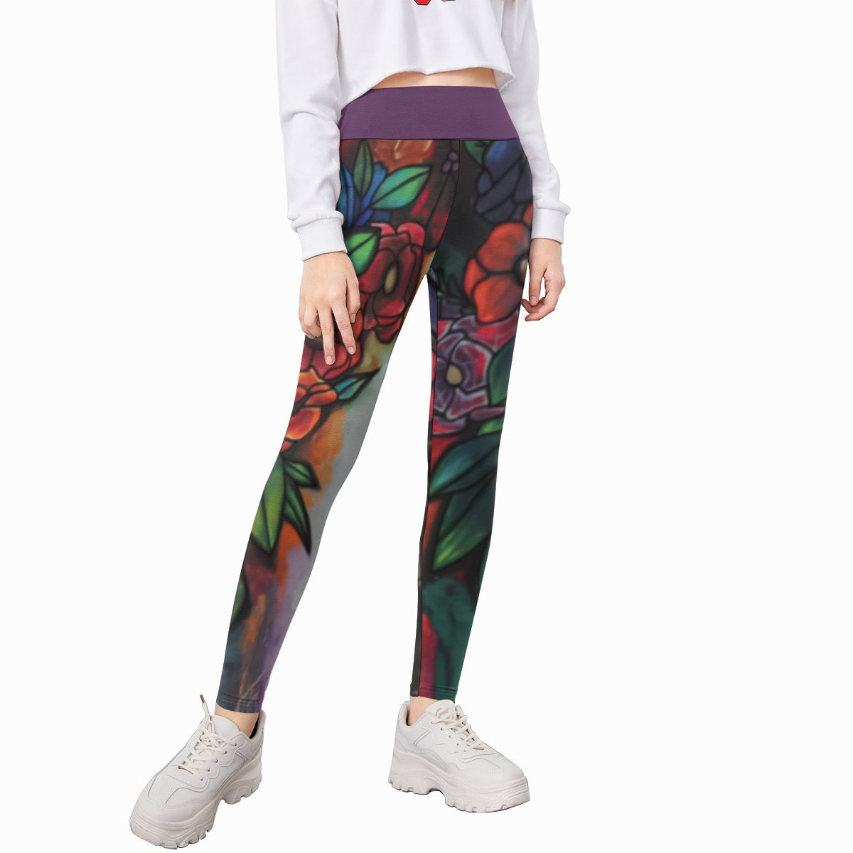 Le LEGGING POUR ENFANT avec des fleurs