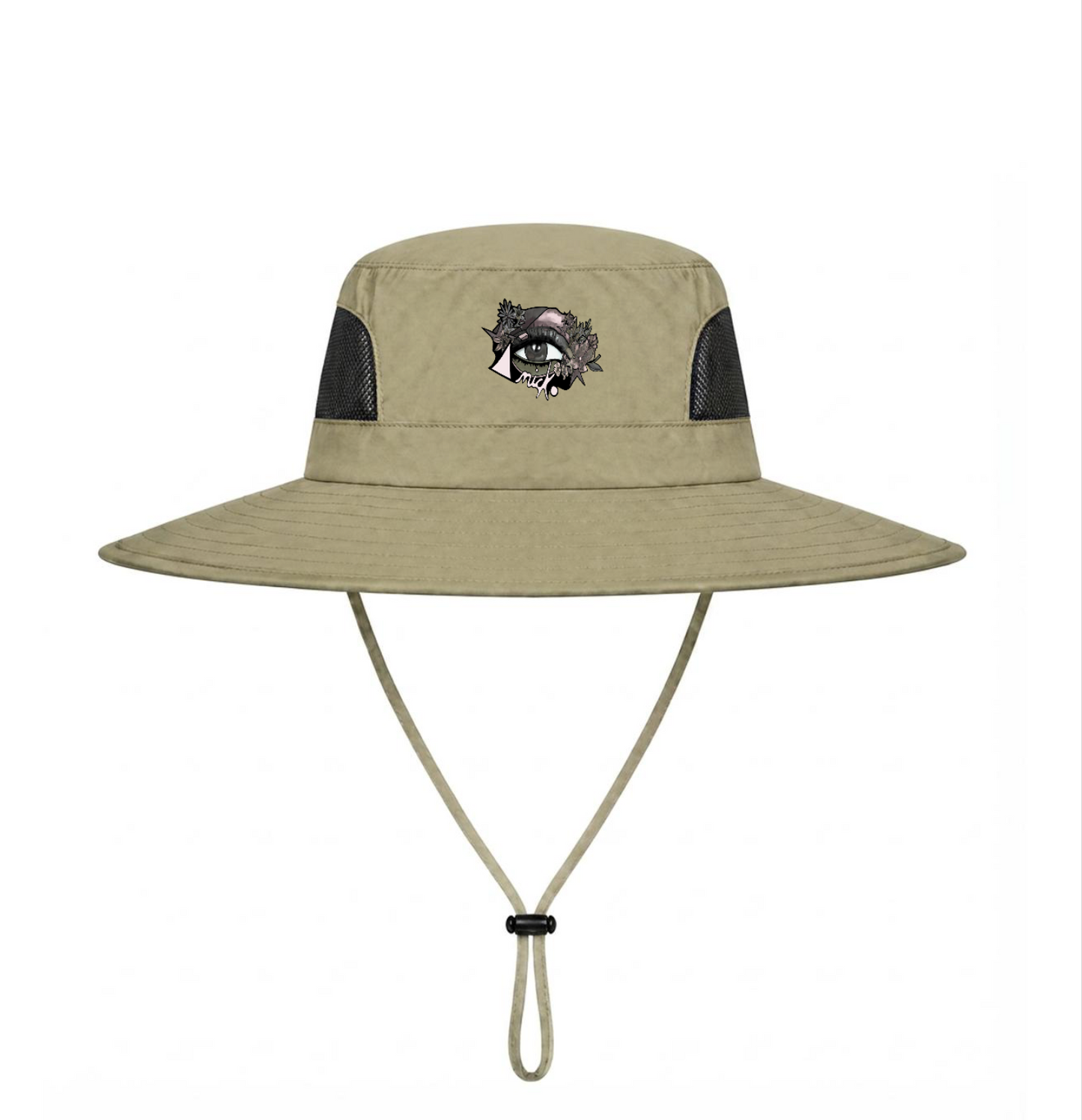 Le CHAPEAU PROTECTION UPF+ AVEC CORDON - BEIGE