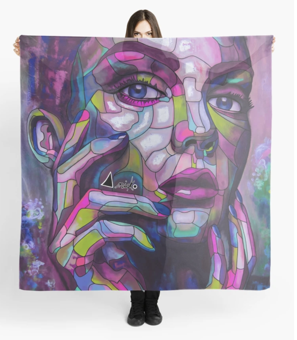FOULARD FLUIDE LILAROSE
