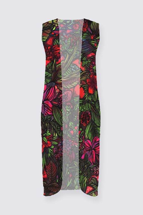 The long sleeveless tropical jacket