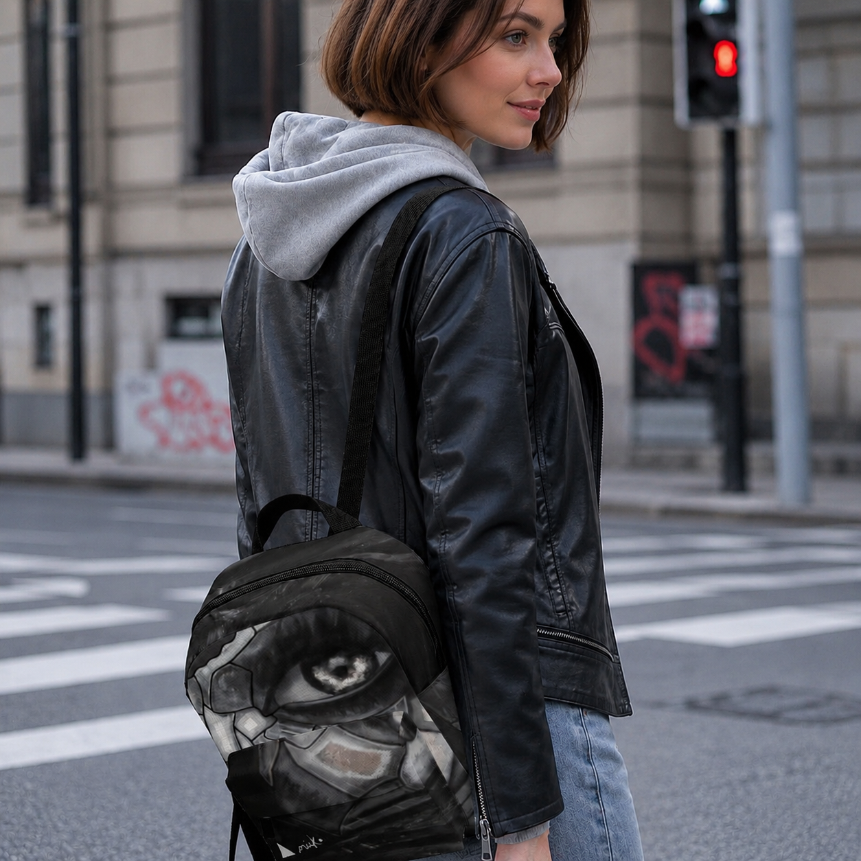 Le MINI SAC À DOS MONOCHROME (Tissu Oxford)