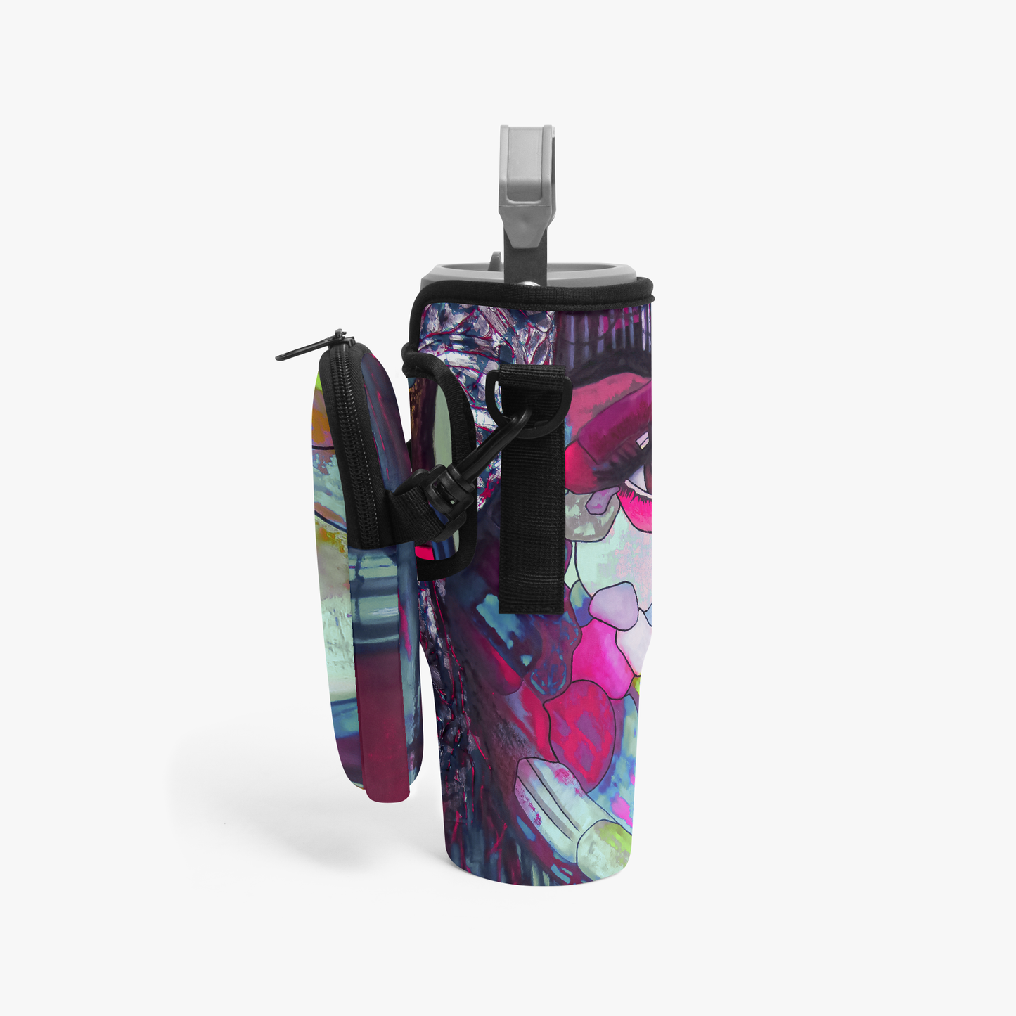 Porte-gourde bandoulière avec pochette téléphone
