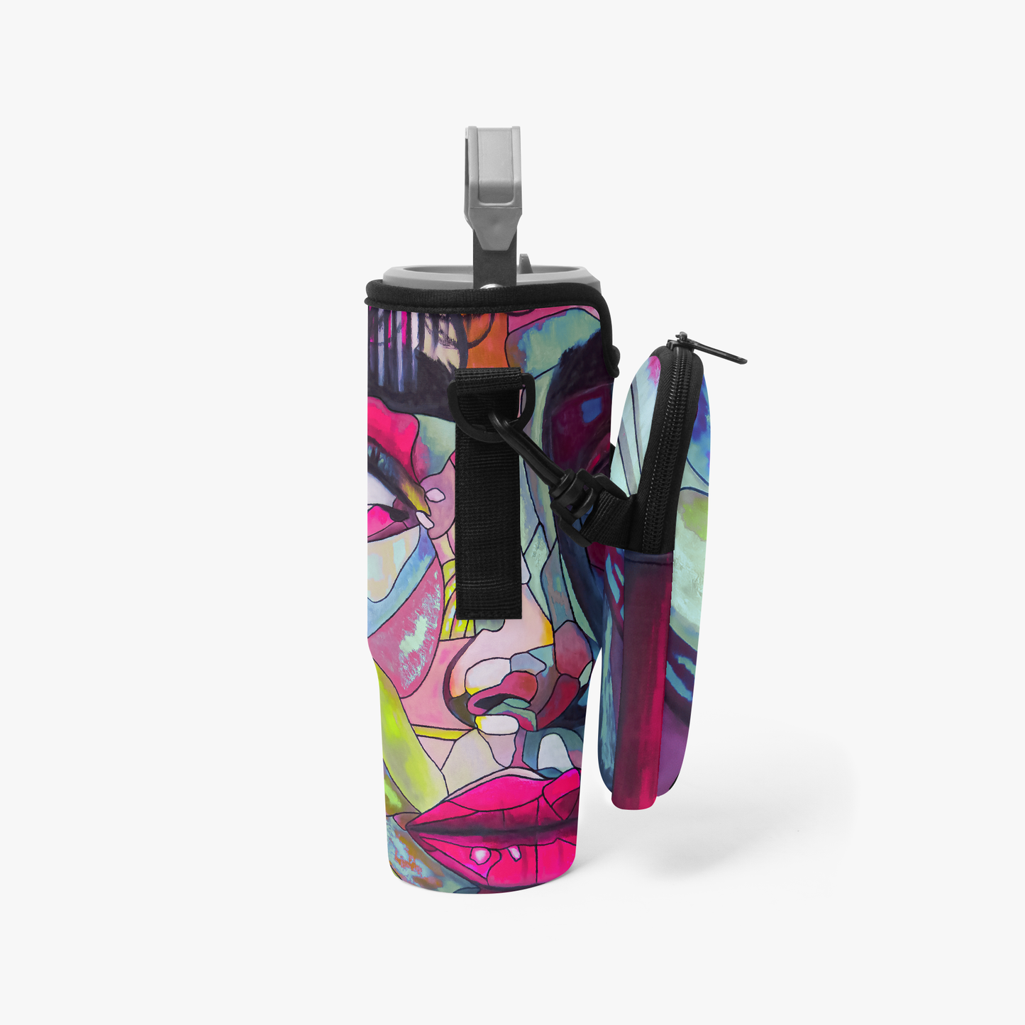 Porte-gourde bandoulière avec pochette téléphone