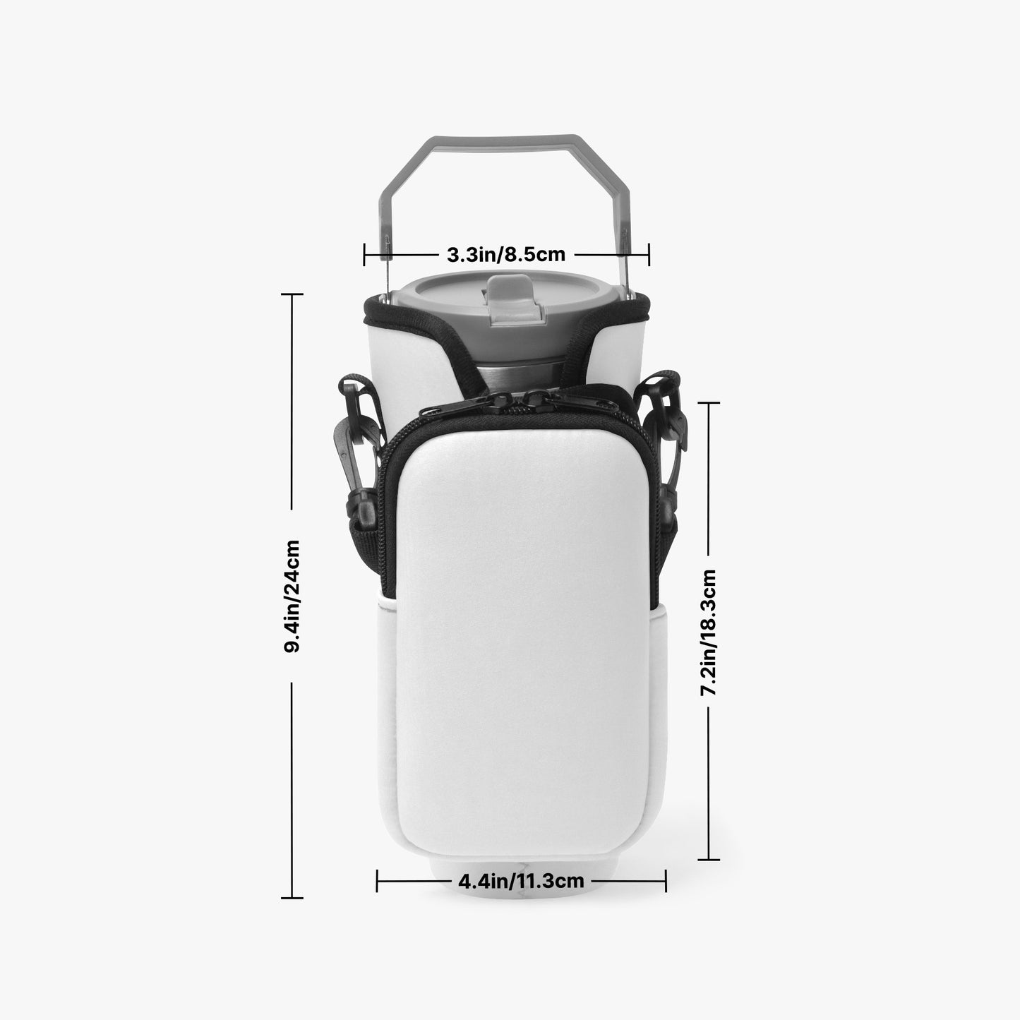 Porte-gourde bandoulière avec pochette téléphone
