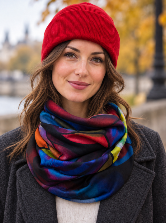 PRÉCOMMANDE - TUBE GÉANT EN TRICOT DOUX MULTICOLOR ANICKO