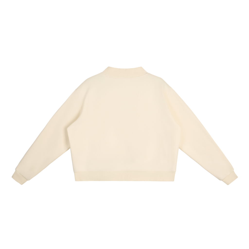 Le SWEAT À COL MONTANT CRÈME (OVERSIZE)