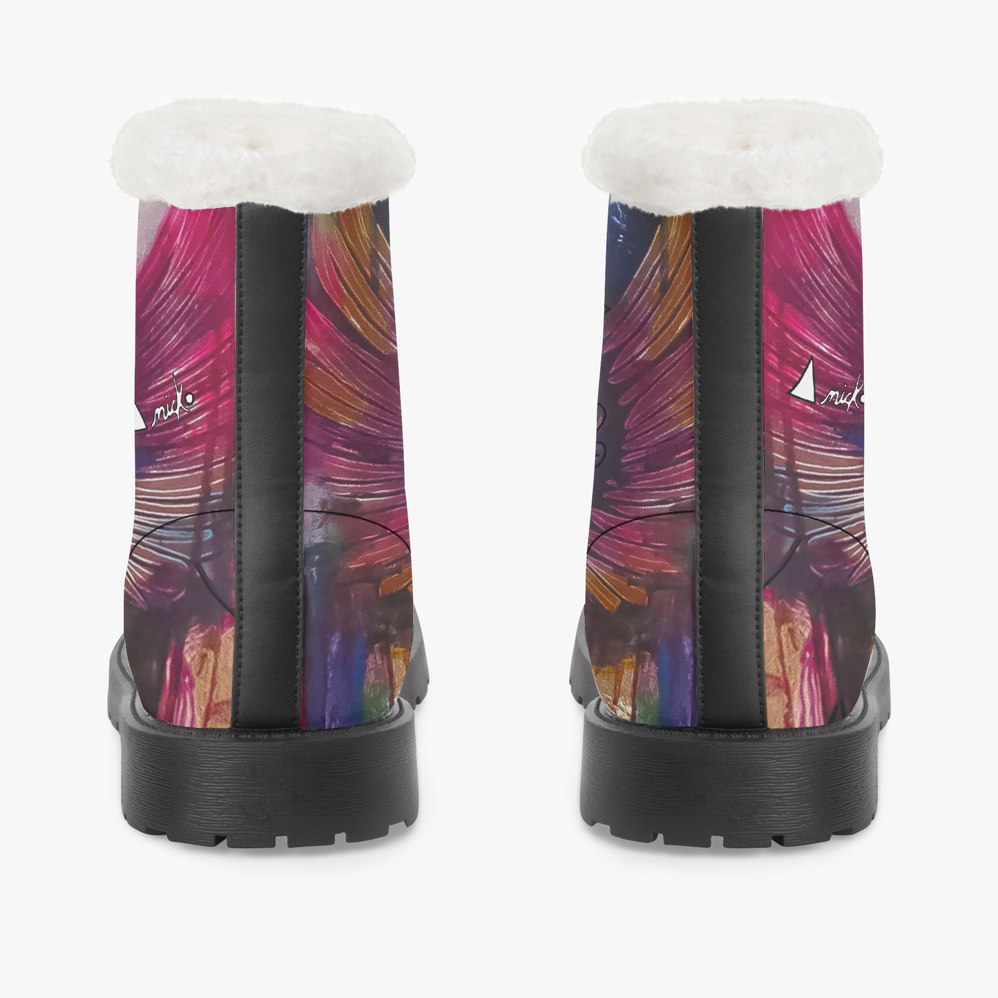 **EN PRÉCOMMANDE** La BOTTE EN VEGAN AVEC DOUBLURE DE FAUSSE FOURRURE en couleur