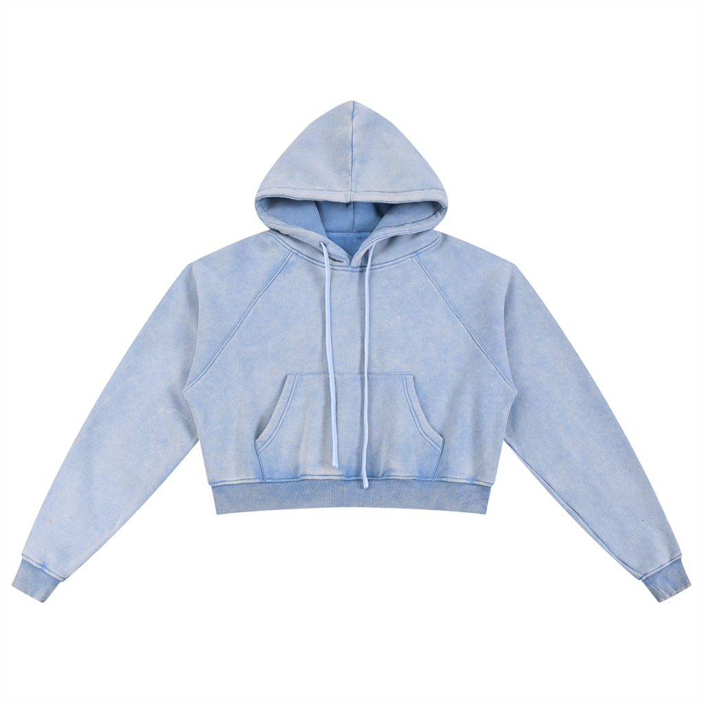 HOODIE court à capuche neige