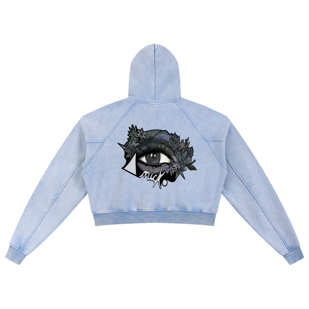 HOODIE court à capuche neige