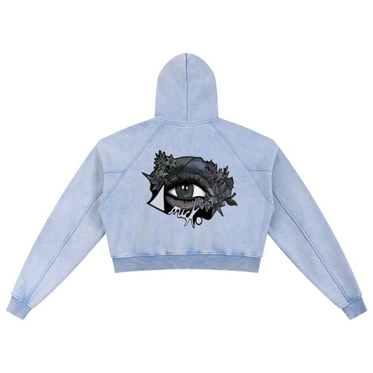 HOODIE court à capuche neige