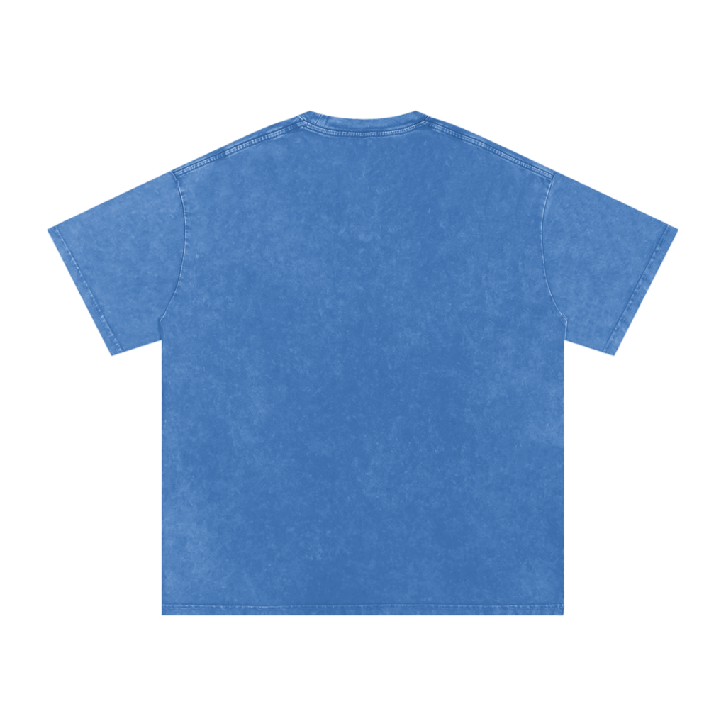 Le T-SHIRT OVERSIZE en coton à effet jeans délavé