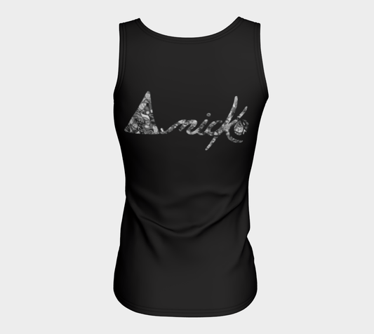 BLACK AND WHITE CLASSIC BACK LOGO - ANICKO CAMISOLE