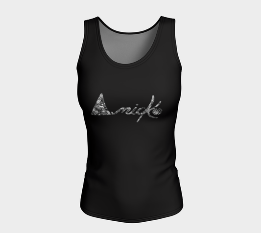 BLACK AND WHITE CLASSIC FRONT LOGO - ANICKO CAMISOLE