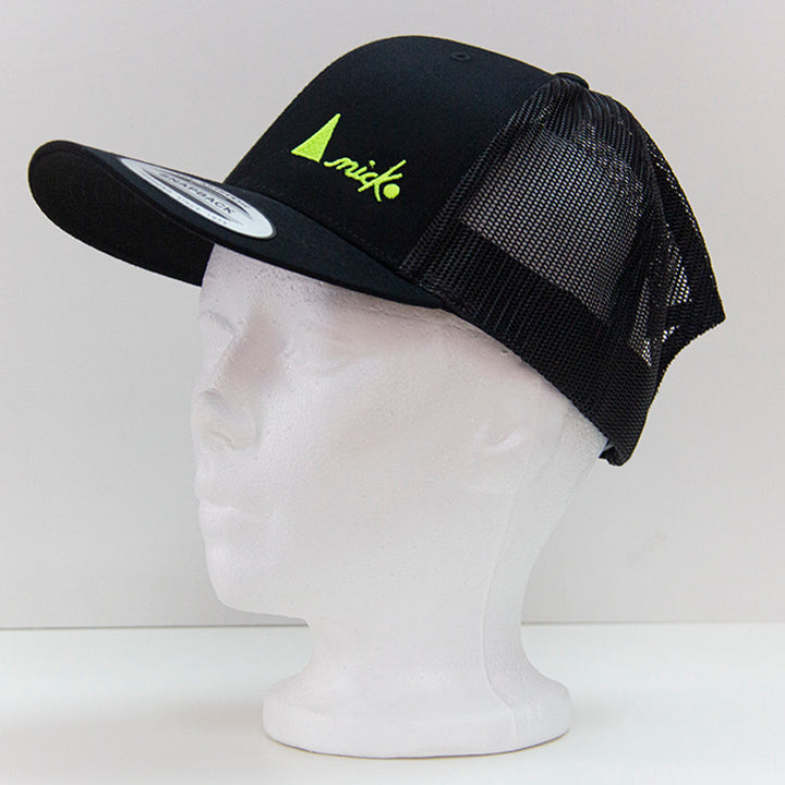 THE TRUCKER CAP WITH NEON YELLOW LOGO - SNAPBACK