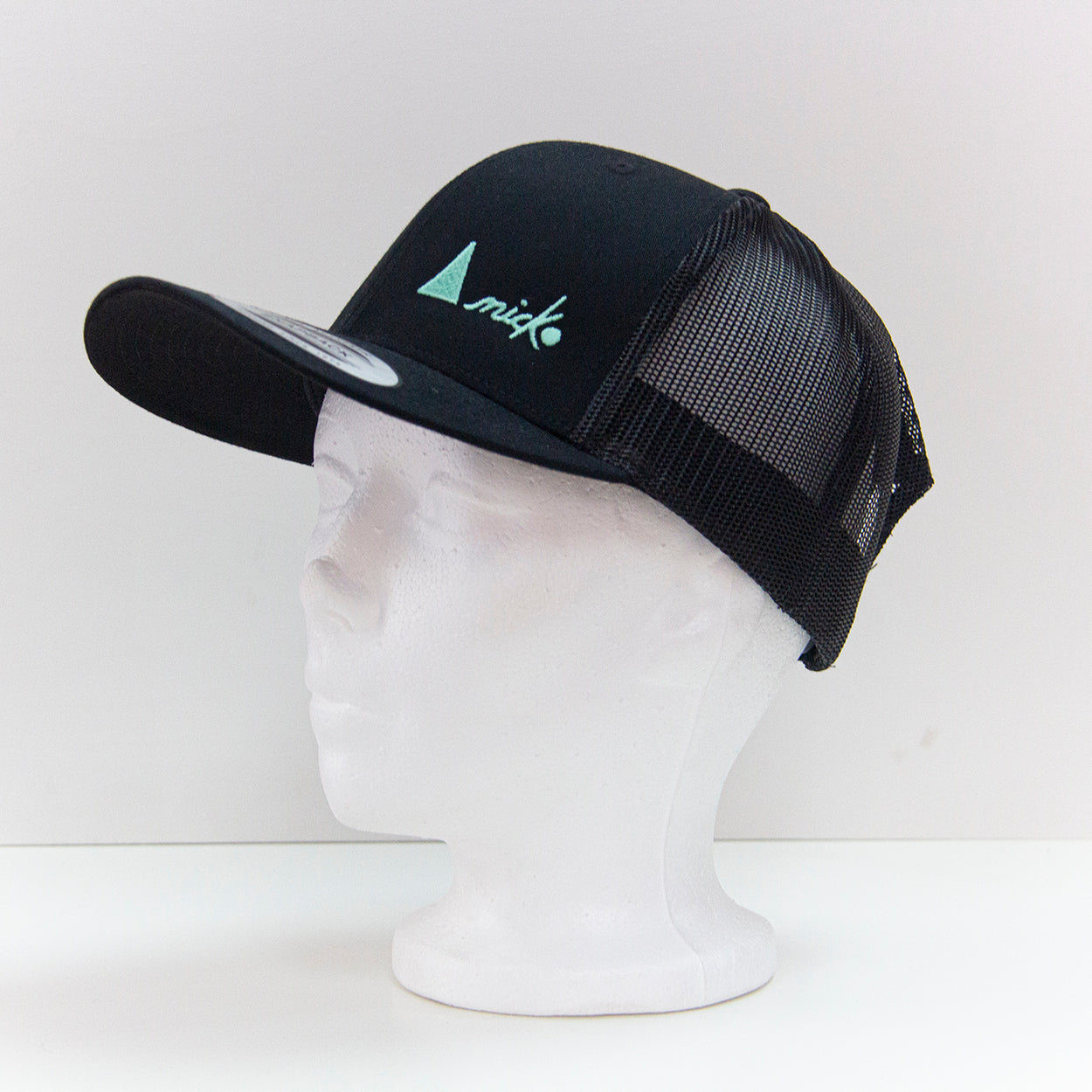 THE TRUCKER CAP WITH TURQUOISE LOGO - SNAPBACK