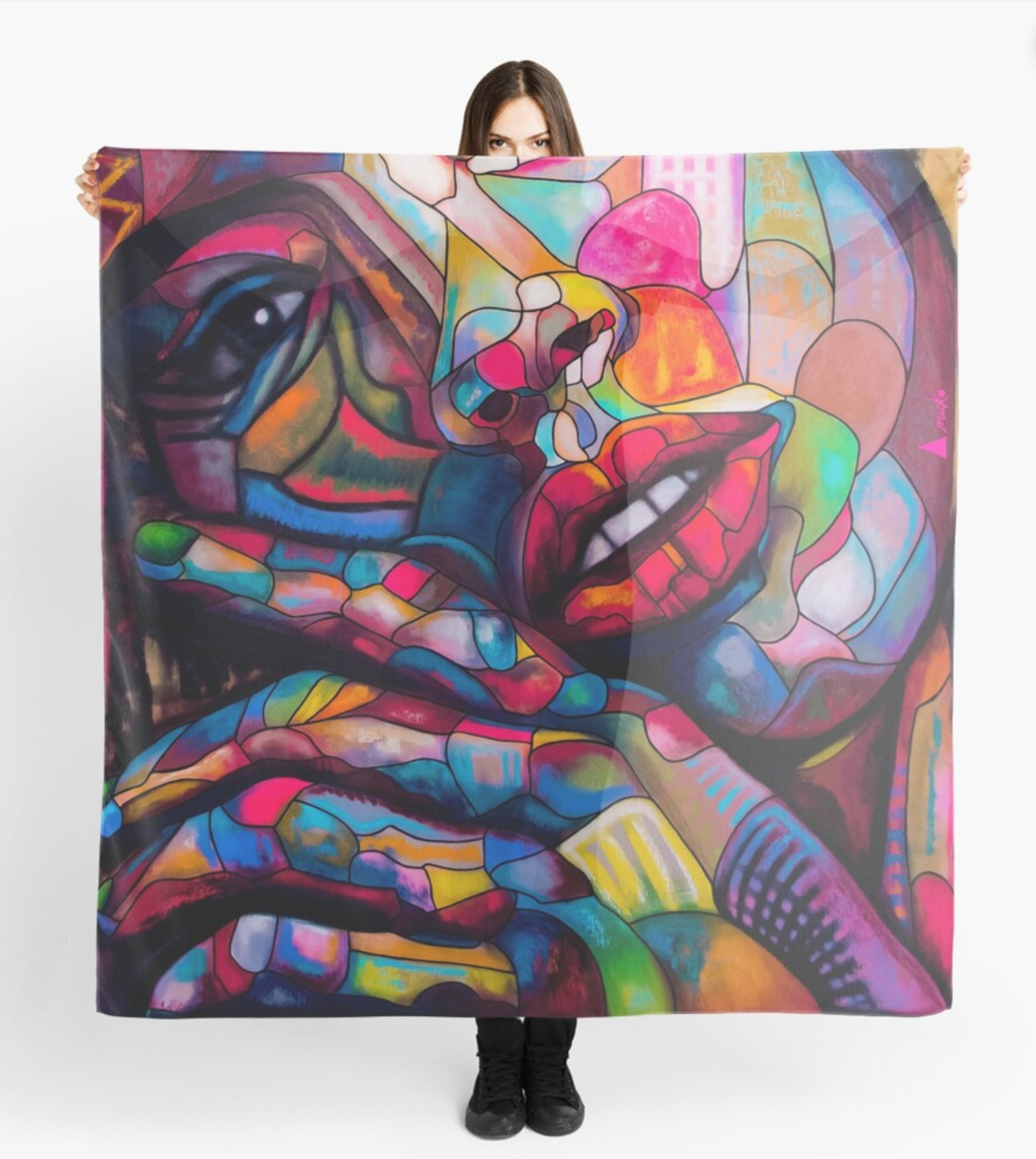 ANICKO MULTICOLOR FLUID SCARF