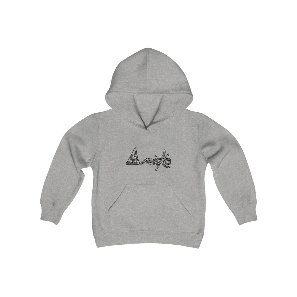 BLACK AND WHITE FRONT/BACK - ANICKO TEEN SWEATSHIRT