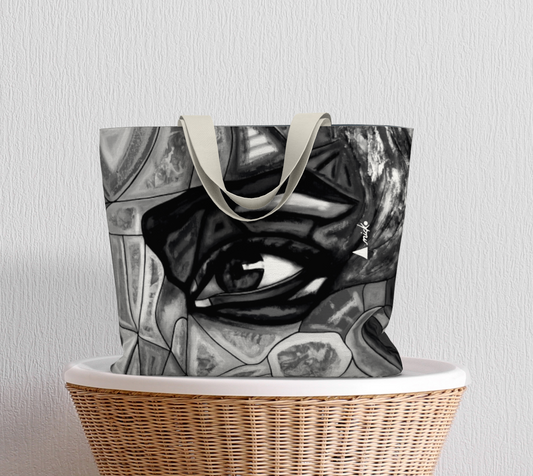 BLACK AND WHITE LOOK - ANICKO TOTE BAG