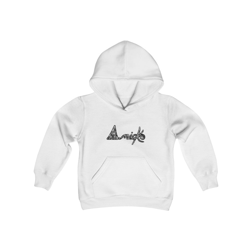 BLACK AND WHITE FRONT/BACK - ANICKO TEEN SWEATSHIRT